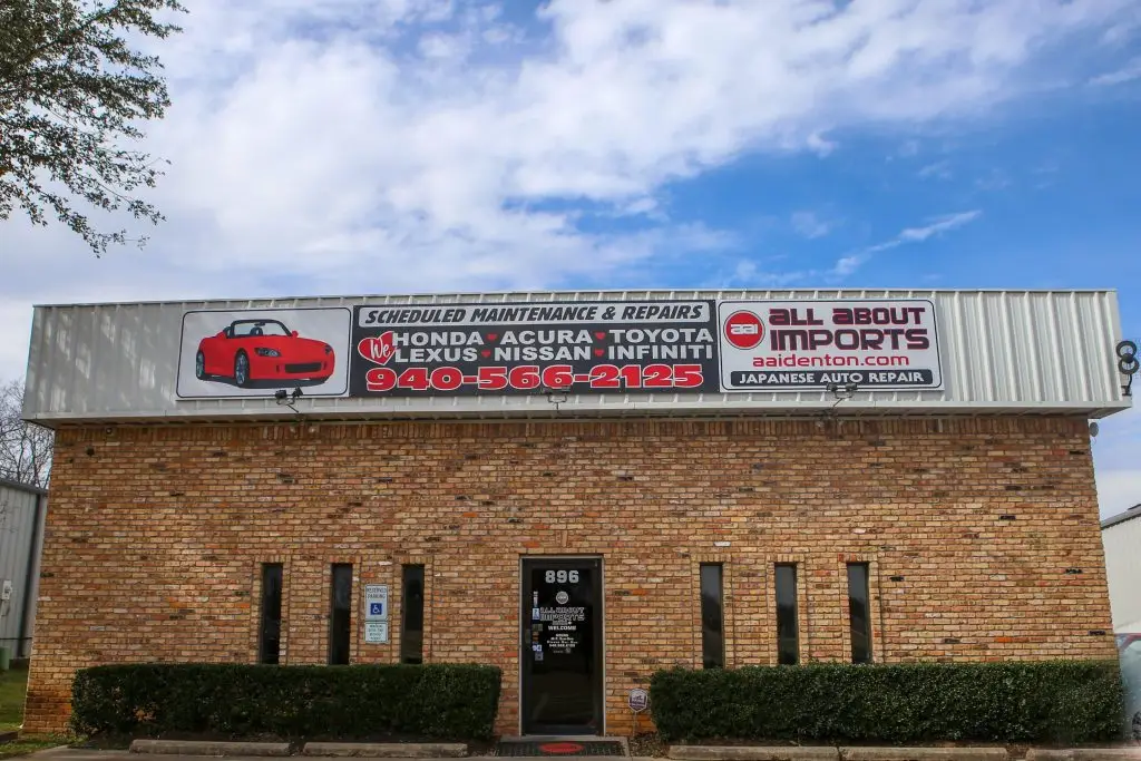 All About Imports llc, Denton, TX. Outside view of Auto Repair Shop.